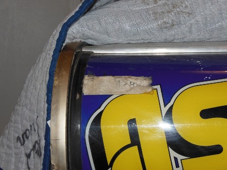 Sticker on the marque