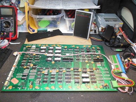 Zaccaria Astro Wars PCB with graphics issues