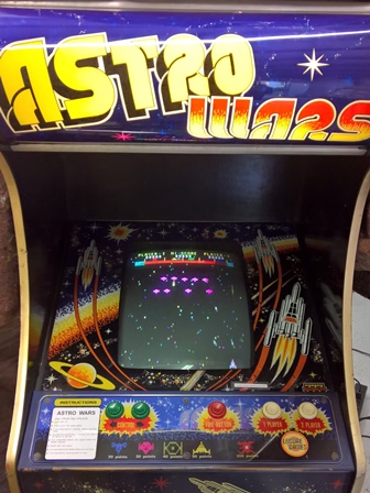 Astro Wars game PCB on the bench