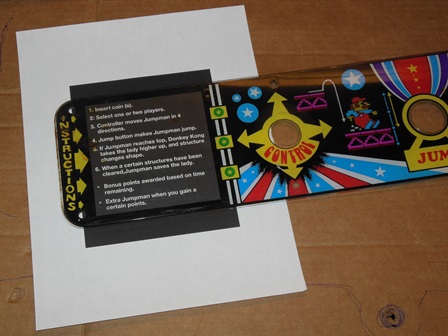 Reproduction Crazy Kong instruction card