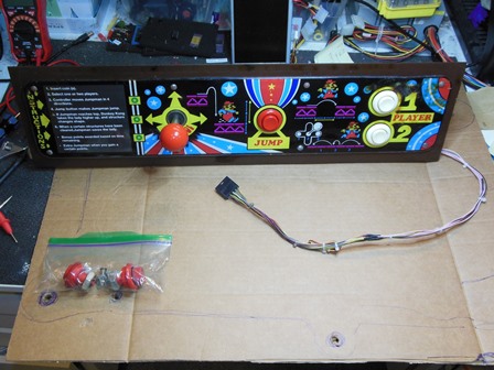Crazy Kong control panel, assembled