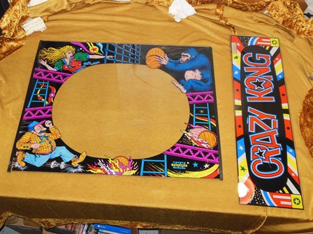 Zaccaria Crazy Kong monitor glass & marque, front