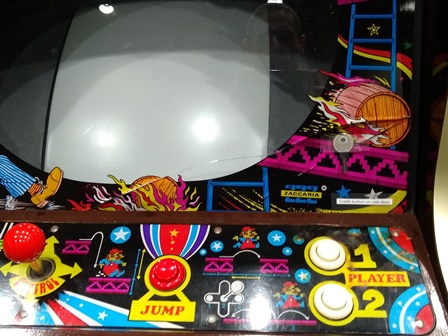 Broken Crazy Kong monitor glass