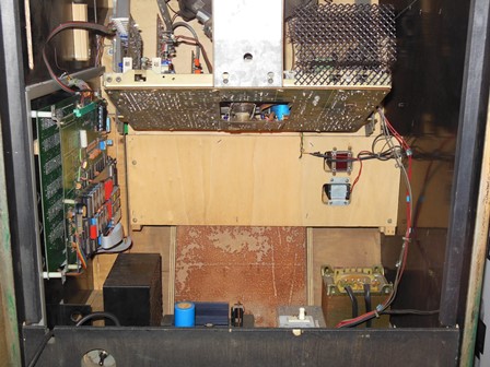 Dambusters game PCB installed in cabinet