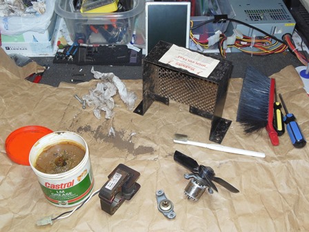 Fan cleaning and greasing