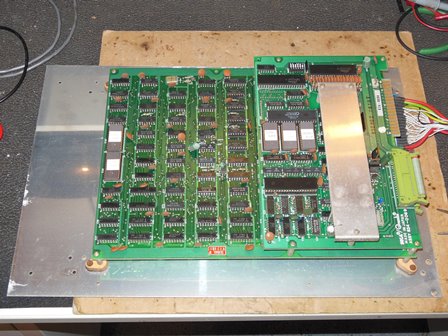 Sega Gremlin Frogger PCB on the bench