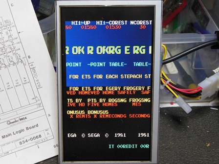 Frogger graphics fault