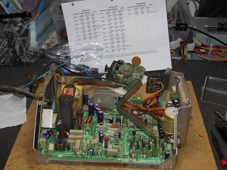 Hantarex MTC-900 chassis - cap kit fitted