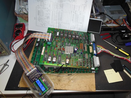 Hyper Sports game PCB with Arduino ICT