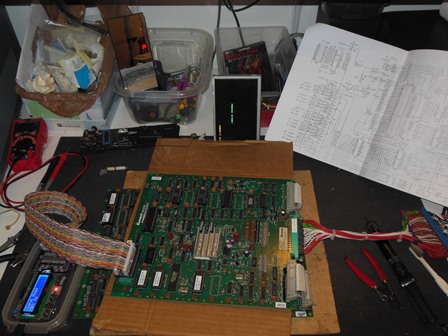 Hyper Sports PCB with Arduino ICT on sound