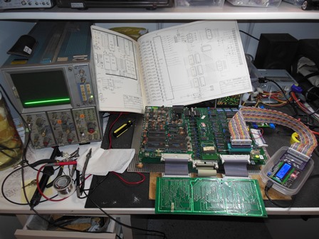 Zaccaria Jackrabbit game PCB on the bench