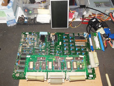 Money Money game PCB on the bench