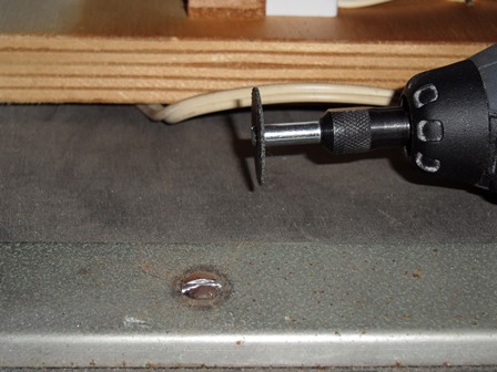 Cutting a screw head