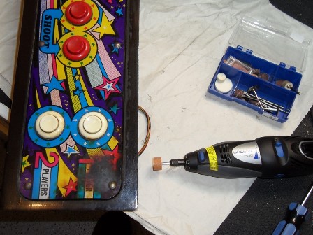 Attempting to polish out the cig burn