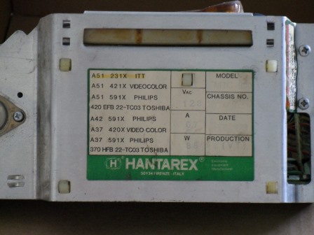Chassis CRT label