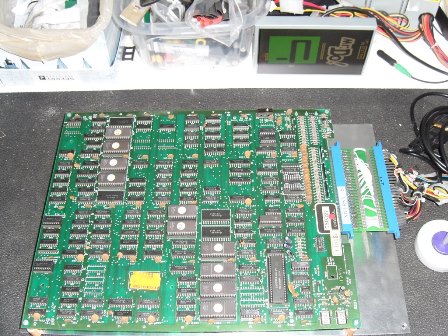 Mr. Do! game PCB on the bench