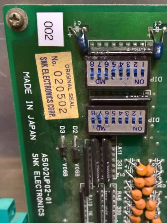 SNK Arian Mission PCB DIP switches, cocktail