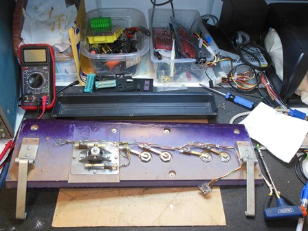 Control panel, back wiring