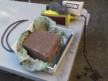 Glass edging sanding