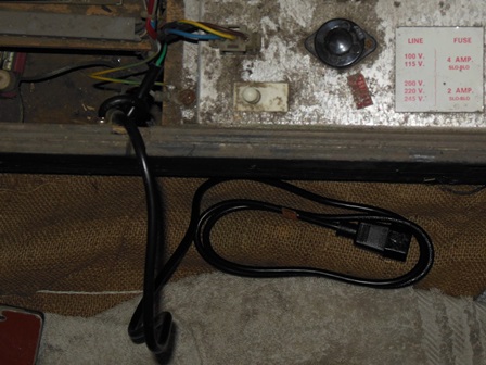 Power cable installed