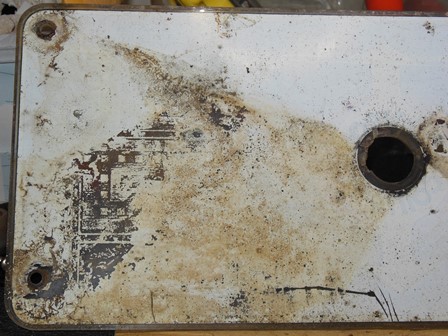 Control panel overlay artwork damage