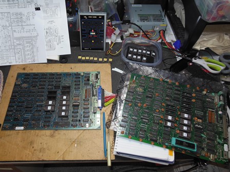 Falcon Ms. Pacman game PCBs