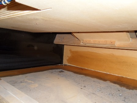 Base cavity, after cleaning/sanding, left