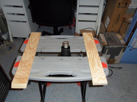 Heat gun in position