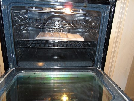 Oven baking the sample