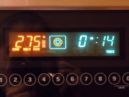 Convection multi-bake for 20m at 275 degrees