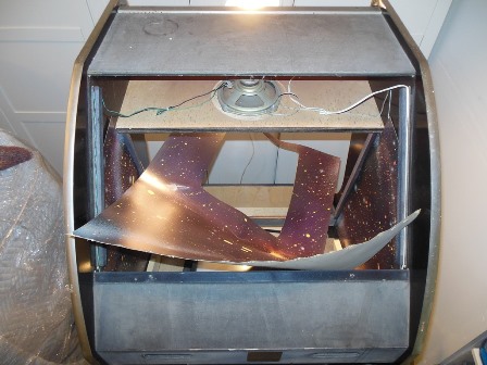 Step 3 - remove to the back top staples & slide out