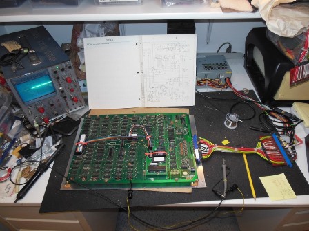 Galaxian multigame on the bench