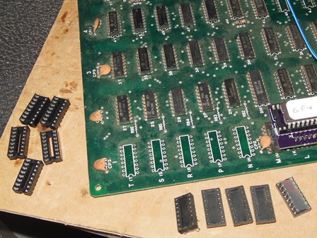 Galaxian sprite RAM socket replacement