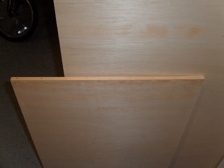 Trim glued and tacked