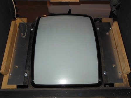 Vertical monitor fitted