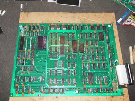 Bootleg Gyruss PCB, Z80 shift, top