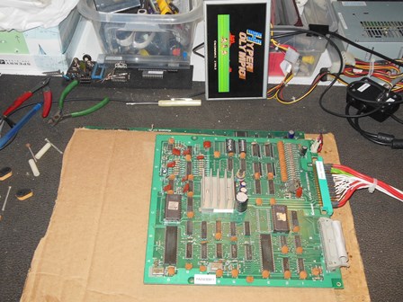 Hyper Olympic sound PCB on the bench