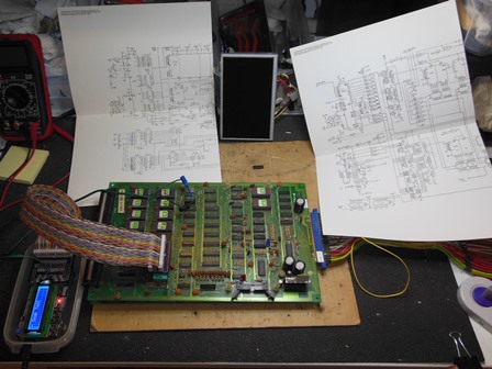 SNK Vanguard PCB on the bench