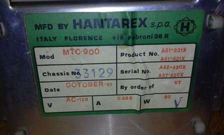 Hantarex MTC-900 monitor chassis