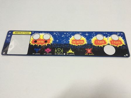 Zaccaria Astro Wars control panel overlay, top