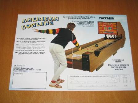 Zaccaria American Bowling redemption flyer, front