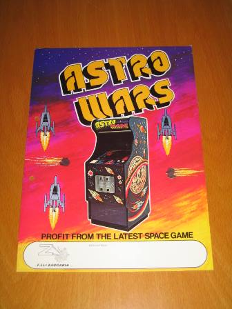 Zaccaria Astro Wars upright flyer, front