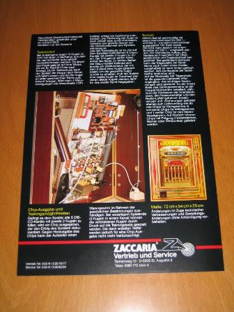 Zaccaria Disco Ball wall-mount flyer, back