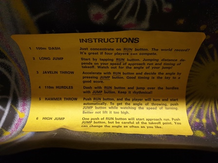 Zaccaria Track'n'Field instruction sheet