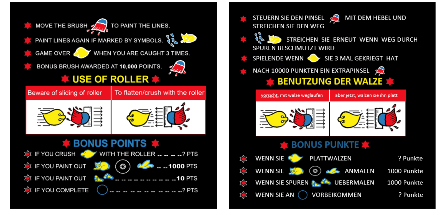 Zaccaria Pac and Paint instruction card
