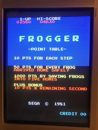 Sega Frogger game PCB