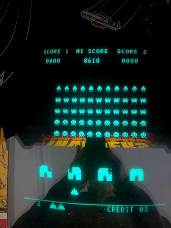 Zaccaria The Invaders upright in a Dodgem style cabinet