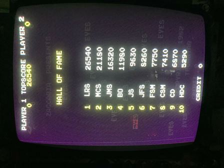 Bootleg Eyes game PCB