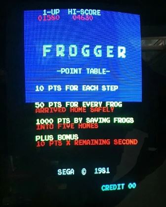 Sega Frogger game PCB