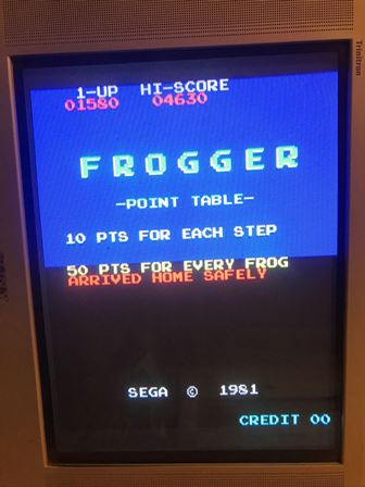Sega Frogger game PCB